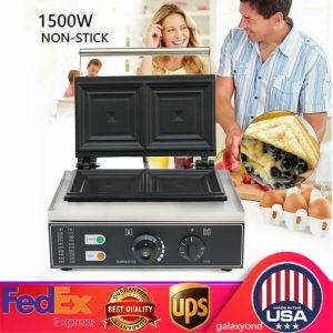 Commercial Non-Stick Sandwich Maker Grill Plates Premium Quality Fast Heating US