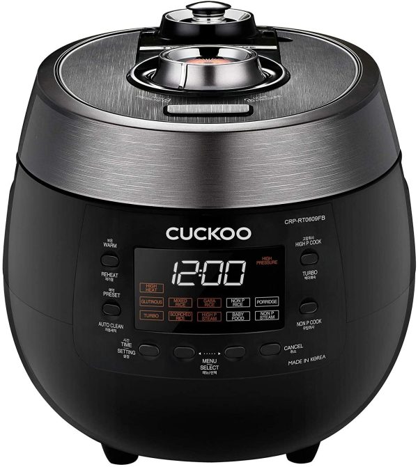 OB Cuckoo CRP-RT0609FW 6 cup Twin Pressure Plate Rice Cooker & Warmer Black