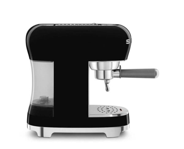 NEW SMEG ECF02BLUS 50’s Retro Style Espresso coffee machine Black GLOSSY NEW