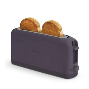 Bella 2 Slice SLIM Toaster Extra Wide Long Slot- Color PLUM