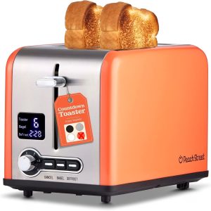 Peach Street Slice Toaster Compact Bread with Digital