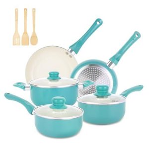 Pots and Pans Set Nonstick 11pcs Kitchen Cookware Sets Induction Cookware Cer…