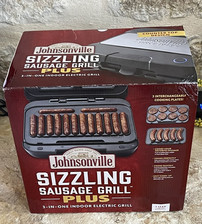 Johnsonville BTG0500 Sizzling Sausage 3in-1 Black Indoor Electric Grill with…