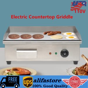 Commercial Electric Countertop Griddle Grill BBQ Flat Plate Top Restaurant SALE