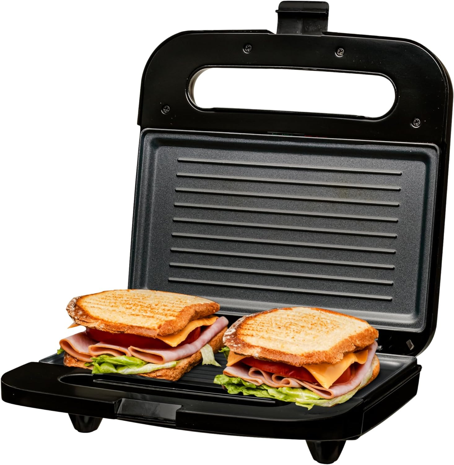 Electric Panini Press Grill with Nonstick Plates, LED Indicator Lights, Thermost