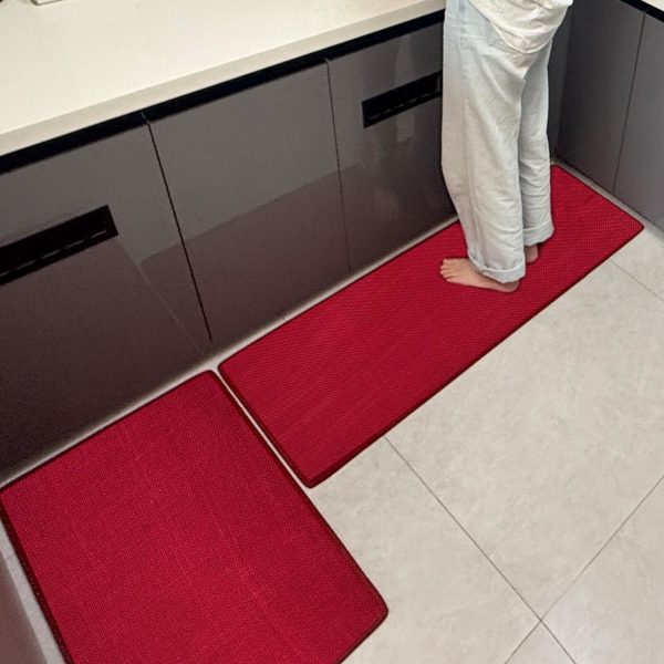 Kitchen Mat Set of 2 PCS Water Absorbent Hall Floor Runner Carpet Long Laundr…