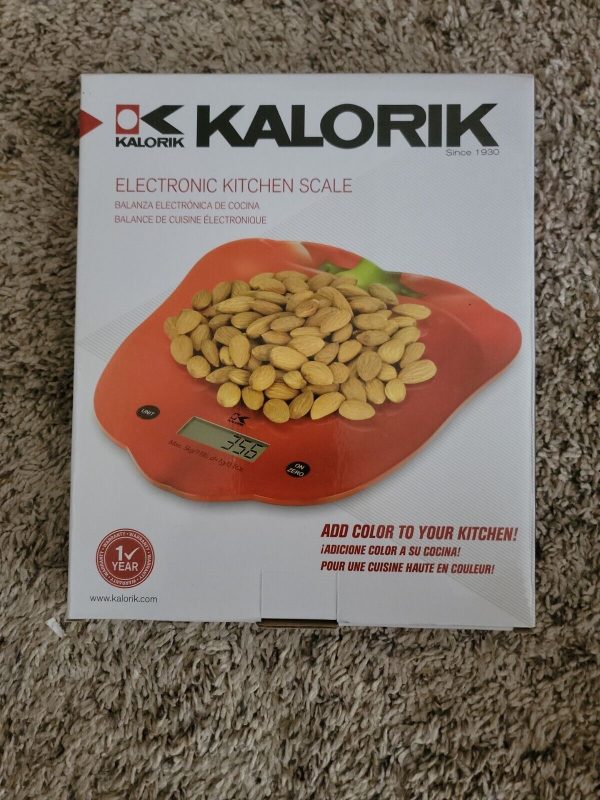 Kalorik Red Bell Pepper Digital Kitchen Scale