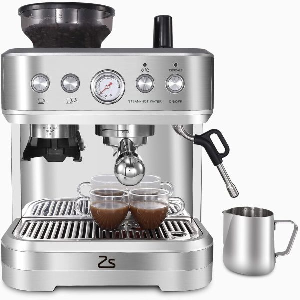 Espresso Machine 15 Bar Coffee Maker Cappuccino Automatic Steam Wand – Home Bar