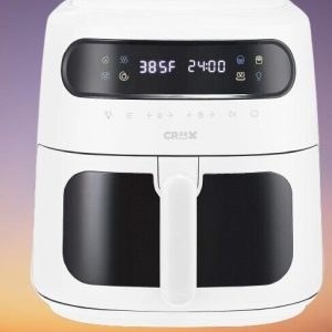 CRUX x Marshmello 8.0 QT Digital Air Fryer with TurboCrisp Technology,White