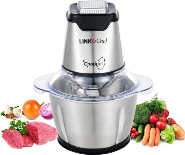 5 Cup Food Chopper Meat Grinder – Blend Puree Mix and Mince 250W Stainless Steel