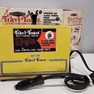 Empire Travl-Toast-12 Volt Car Lighter Toaster w/Box Vintage Collectible