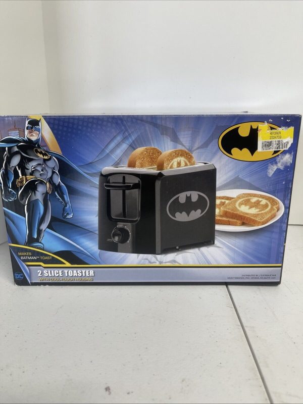 RARE DC COMICS BATMAN Toaster in Black Makes Batman-Stamped Toast . New Open Box