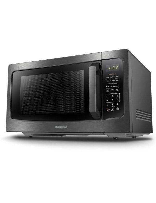 TOSHIBA ML-EM45P(BS) Countertop Microwave Oven with Smart Sensor and Position Me