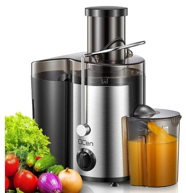 (NEW) Qcen Juicer Machine, 500W Centrifugal Juicer Extractor with Wide Mouth