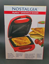 Nostalgia My Mini Sandwich Maker Red, Great Gift, Quick and Easy. New in  Box.