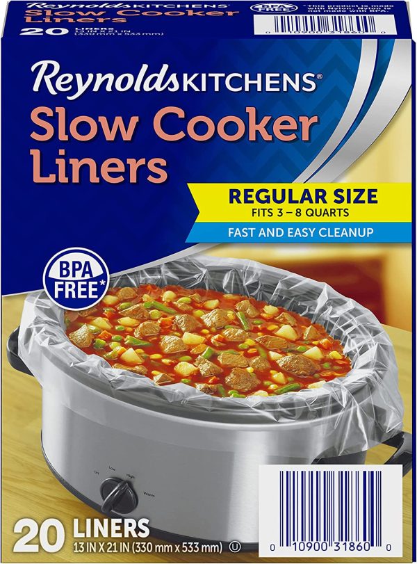 Kitchens Slow Cooker Liners, Regular (Fits 3-8 Quarts), 20 Count