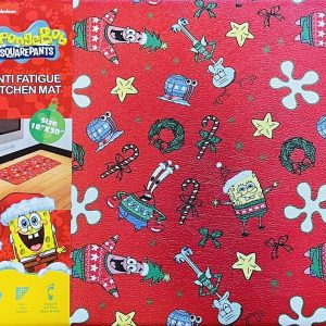 SpongeBob SquarePants Anti-Fatigue Kitchen Mat Rug 18×30 Christmas Patrick RED