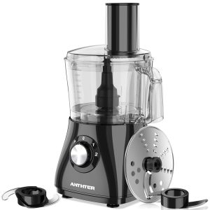 600W Professional Food Processor – 7 Cups, Reversible Discs, Blades for Chopp…