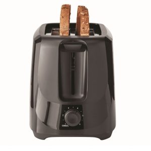 2-Slice Toaster with 6 Shade Settings and Removable Crumb Tray, Black