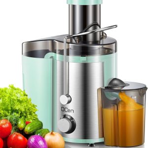 QCEN Juicer Machine 800W Centrifugal Juicer Extractor w/ 3” Mouth KS-500H – Aqua