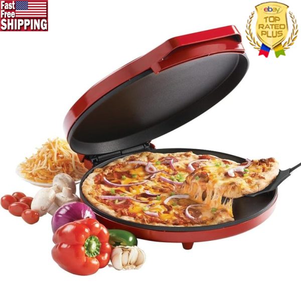 Countertop Pizza Maker 1440W Indoor Electric Grill Nonstick Cooking Appliance US