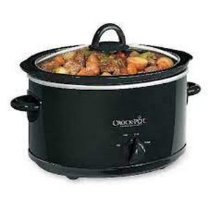 Slow Cooker, Crock-Pot 4 Quart Manual Healthy Home Cooked Stew Pot Roast Black