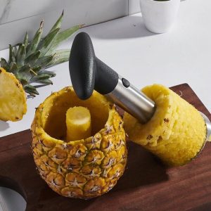 New Easy Kitchen Tool Fruit Pineapple Corer Slicer Cutter Peeler Stainless Steel