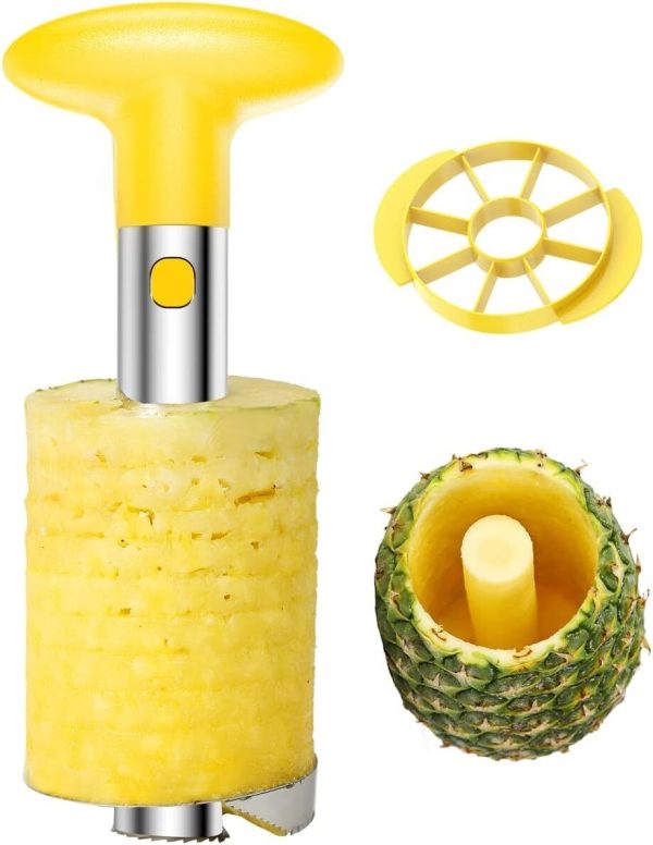 SameTech Easy Kitchen Tool Stainless Steel Fruit Pineapple Peeler Corer Slicer C