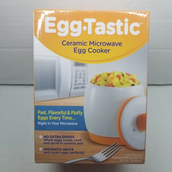 EGG TASTIC Ceramic Microwave EGG COOKER Poached – As Seen On TV – NEW IN BOX