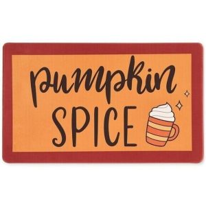 VCNY HOME Pumpkin Spice Fall Kitchen Mat, 18″ x 30″