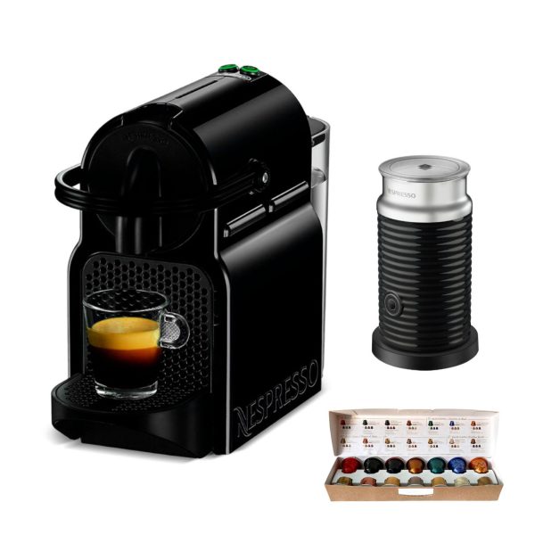 Nespresso Inissia 24 Oz Espresso and Lungo Coffee Machine w/Milk Frother Bundle