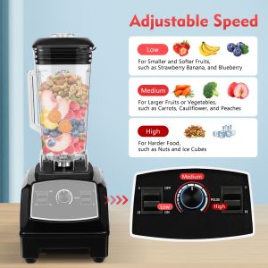 Professional Blender Commercial Countertop Blender Smoothie Maker 3HP 2200W