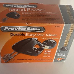 PROCTOR SILEX 22612 DURABLE 2-SLICE WIDE TOASTER (ALL BLACK) TOAST BOOST NEW