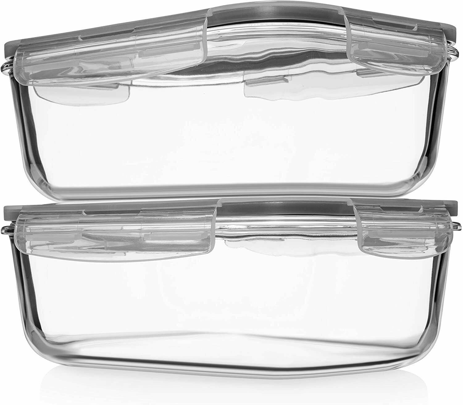 Set of 2 63 Oz, Large Glass Food Storage Container with Airtight Lid,  Razab