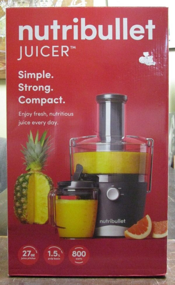 Nutribullet JUICER 800W 27oz Countertop Juicer – Gray/Black BRAND NEW