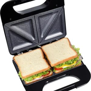 COOK WITH COLOR Sandwich Maker – 750-Watt, Non-Stick Plate with FREESHIPPING