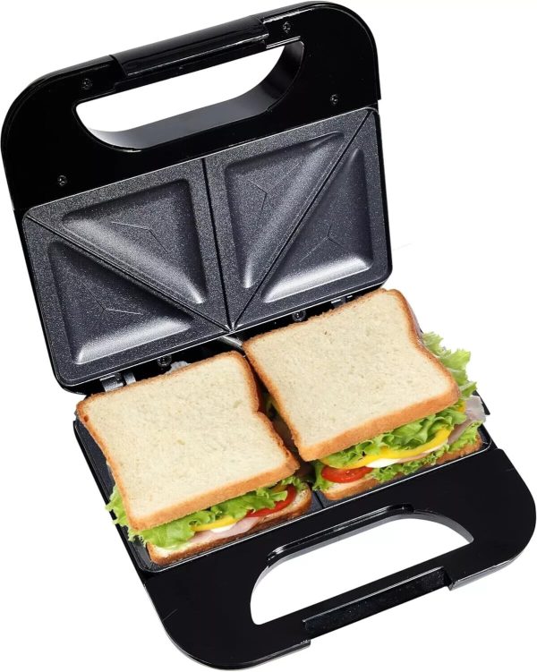 COOK WITH COLOR Sandwich Maker – 750-Watt, Non-Stick Plate with FREESHIPPING