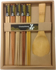 2660, Wooden Chopsticks with Rice Paddle Scoop Gift Boxed Set Reusable Japane…