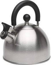 Primula Stewart 1.5 Quart Brushed Stainless Steel Whistling Tea Kettle