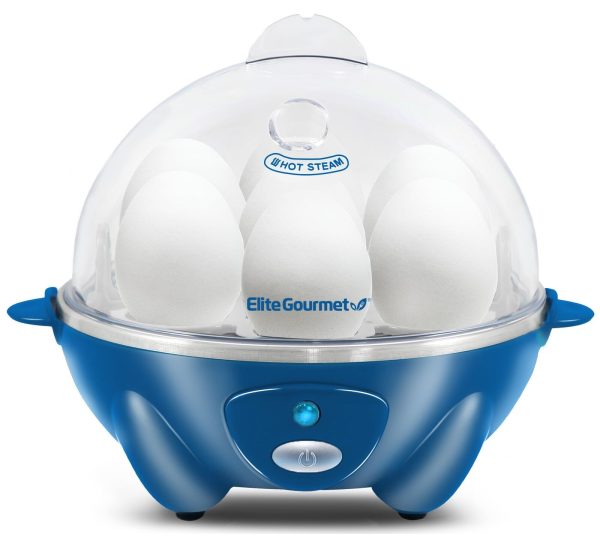 EGC700BL# Rapid Egg Cooker, 7 Easy-To-Peel, Hard, Medium, Soft Boiled Eggs, P…