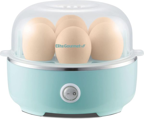 Elite Gourmet EGC115M Easy Egg Cooker Electric 7-Egg Capacity Soft Medium Egg