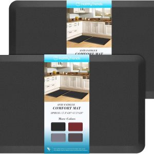 2 PCS Kitchen Mat Cushioned Anti-Fatigue Floor Mat, Heavy Duty Ergonomic Comfort