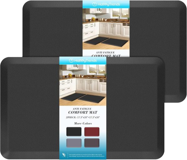 2 PCS Kitchen Mat Cushioned Anti-Fatigue Floor Mat, Heavy Duty Ergonomic Comfort