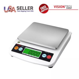 VisionTechShop VK-4C 0.1g Premium Food Kitchen, Stainless Steel Plate Food Scale