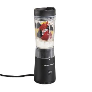 Hamilton Beach Personal Blender with Leak-Proof Travel Lid, 14 oz. jar, black