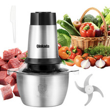 Meat Grinder, 500W Powerful Food Processors, 8Cup Stainless Steel Bowl, 3 Spe…