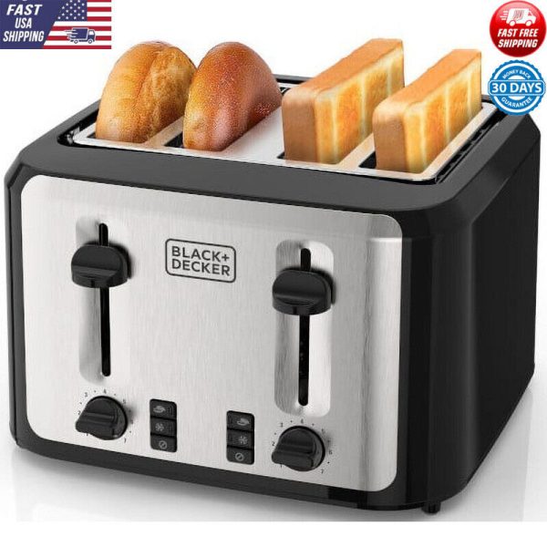 New 4-Slice Toaster High-Lift Lever Extra-Wide Slots Bagel Function Easy Cleanup