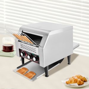 2200W Double Heating Tubes Commercial Conveyor Toaster Machine 300 Slices/Hour