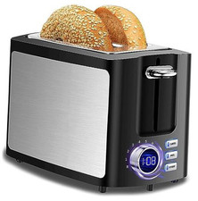 Toaster 2 Slice Wide Slot Toaster Best Rated Prime Displav Smart Toasters with