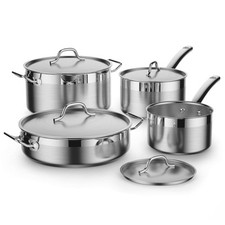 Kitchen Cookware Sets Stainless Steel, Professional Pots and Pans Include Sau…